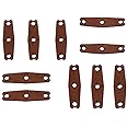 MUXSAM 5pcs Slingshot Pouches Light Soft Microfiber Leather Brown 55mm for Hunting Exercise
