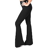 SATINA High Waisted Flare Leggings for Women - Yoga Pants for Women - Buttery Soft Bell Bottom Palazzo - Versatile Sizing