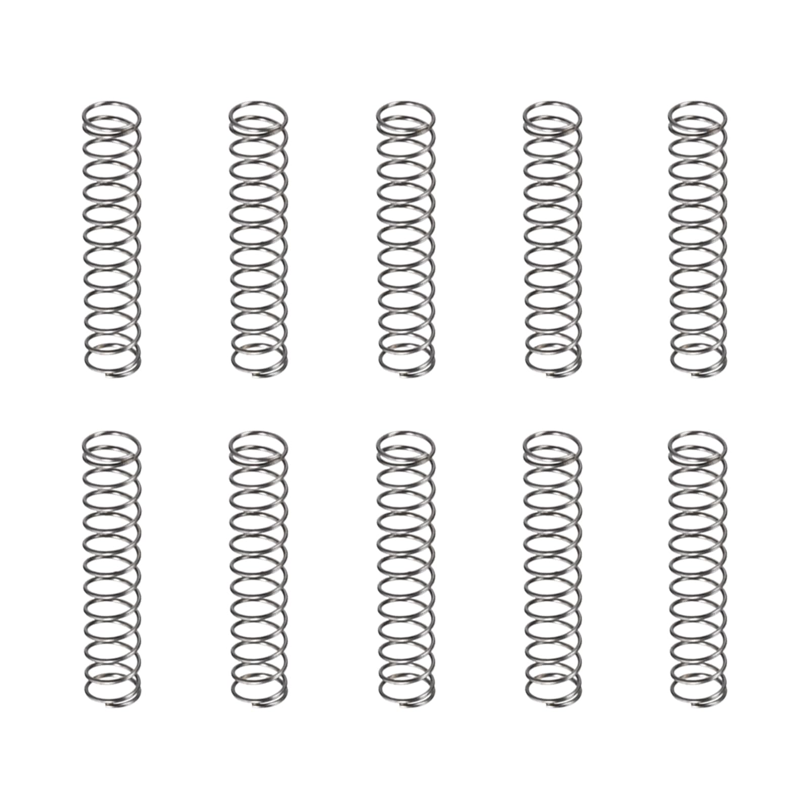 DTGN 0.5x6x30mm(DxODxL) Compression Spring - 30Pack - Good for Machinery - Spring Steel Extension Spring - Gray