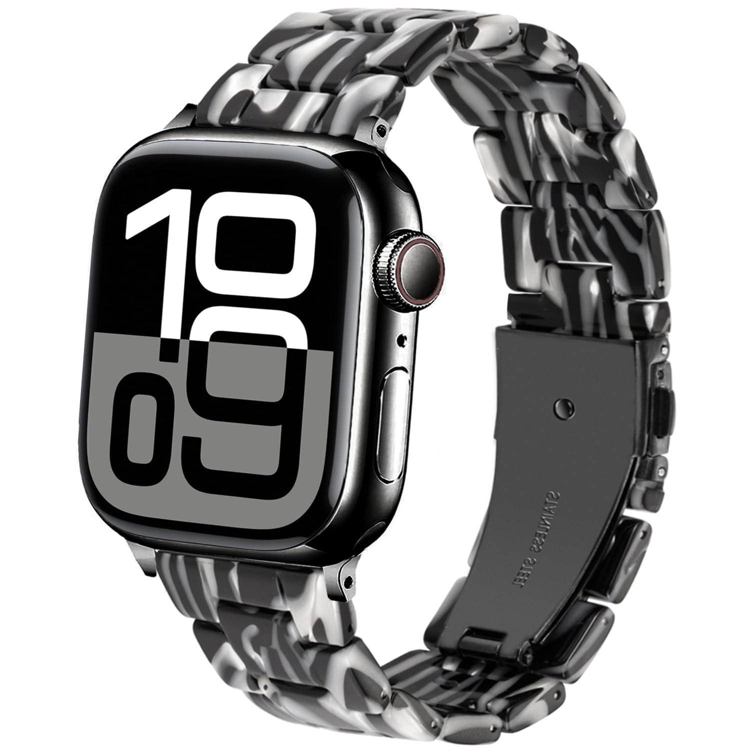 DEALELE Strap Compatible with iwatch 38mm 40mm 41mm, Colorful Resin Replacement Bands for Apple Watch Series 8 / 7 / SE / 6 / 5 / 4 / 3 Women Men, Zebra