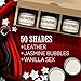 Old Factory Scented Candles - 50 Shades - Set of 3: Leather, Jasmine Bubbles, Vanilla Sex - 3 x 4-Ounce Soy Candles