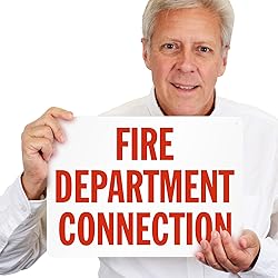 SmartSign "Fire Department Connection" Sign | 10" x