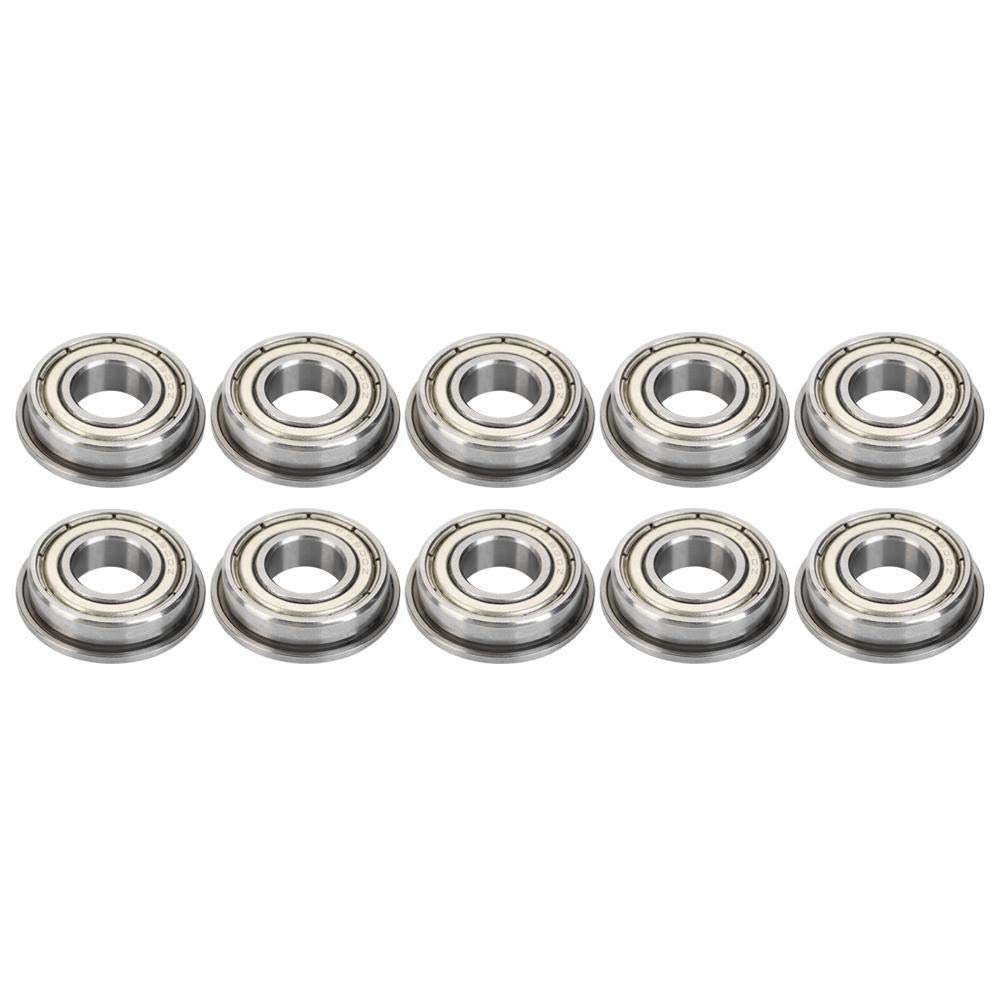 10Pcs F6900ZZ Flanged Bearing, High Speed Double-Sided Seal Deep Groove Raceway Ball Bearing 10x22x6mm