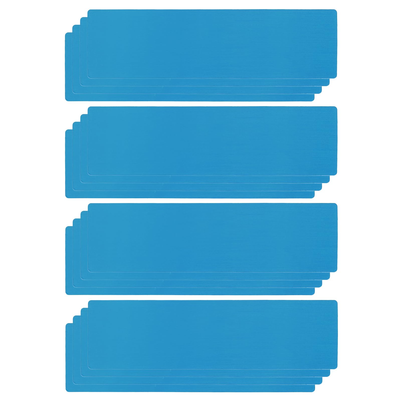 PATIKIL Magnetic Name Tag 8.27x2.3Inch, 16 Pcs Dry Erase Magnet Labels Waterproof Reusable Strips for Classroom Office Refrigerator Home whiteboard, Sky Blue