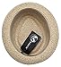 Men's Premium Straw Porkpie Fedora Hat with Summer Low Cut Sock(F1860-NATURAL,SM)