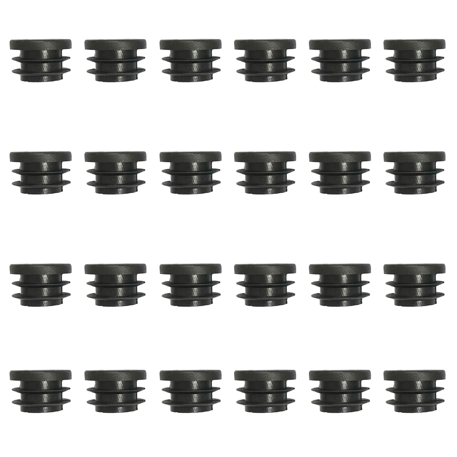 19MM Round Plastic Plugs,Round Plastic End Caps in 24pcs,Chair Leg Pipe Tube Insert Blanking Cover,End Cover Caps for Furniture,Tables,Chairs