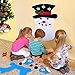 OurWarm 20 x 39 Inch DIY Felt Christmas Snowman Games Set with 31 PCS Detachable Ornaments, Wall Hanging Xmas Gifts for Christmas Decorations
