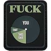 Saspatch Fuck You, That &amp; This Shit - Tactical PVC Rubber Morale Patch | Soft Flexible PVC | 2.8x2.4 Inch | Hook-and-Loop Backing | Durable &amp; Waterproof | Fits Tactical Gear, Backpacks &amp; Hats