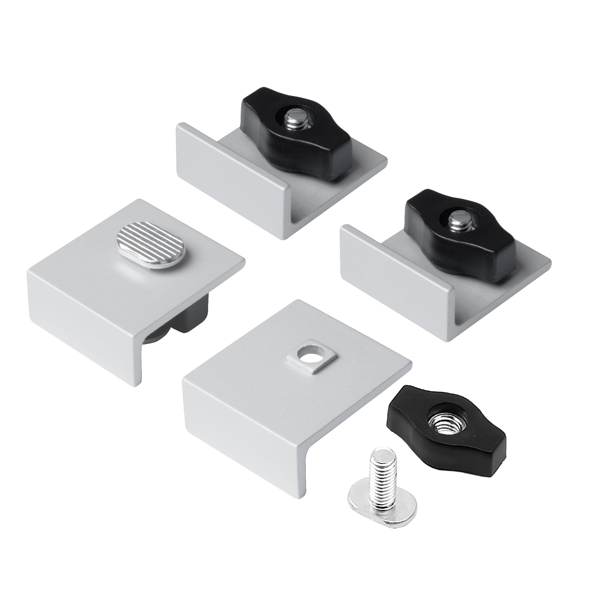 Photo 1 of POWERTEC 71821 Bi-Directional Short Stop Kit, T Track Stop Block for T-Track Woodworking, Sanding, and Routing, 4PK