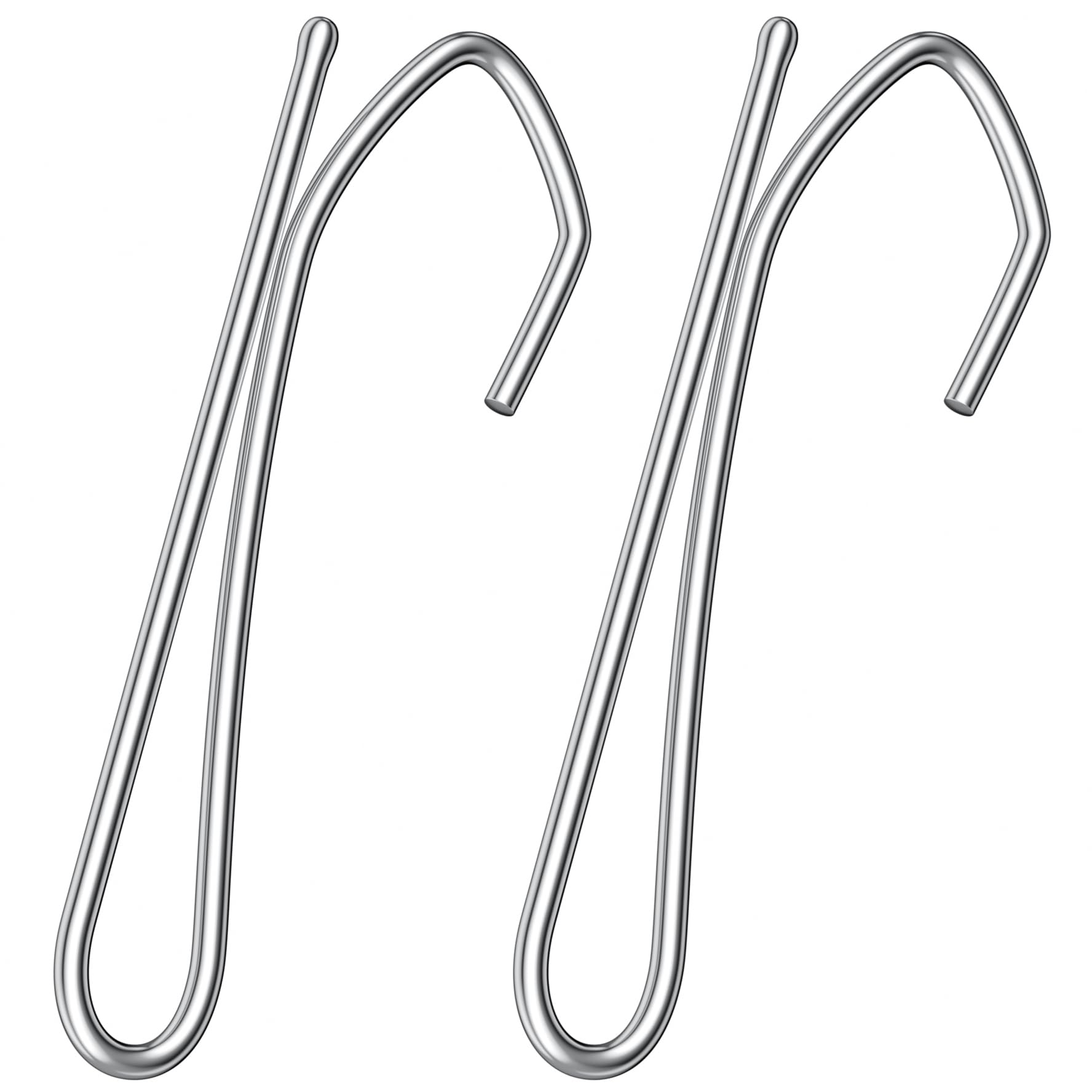 40 PCS Stainless Steel Curtain Hooks,Long Curtain Hooks