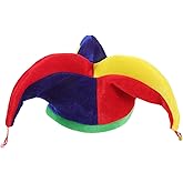 DOITOOL Bright Clown Hat 3-Point Triangle Costume Hat for Halloween Carnival Party Stage Performances 18.50X18.50X7.08In