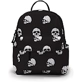 Deanfun Mini Backpack for Women - Waterproof Small Backpack with Skull Print, Multi Pockets Large Capacity Cute and Stylish MNSB-310