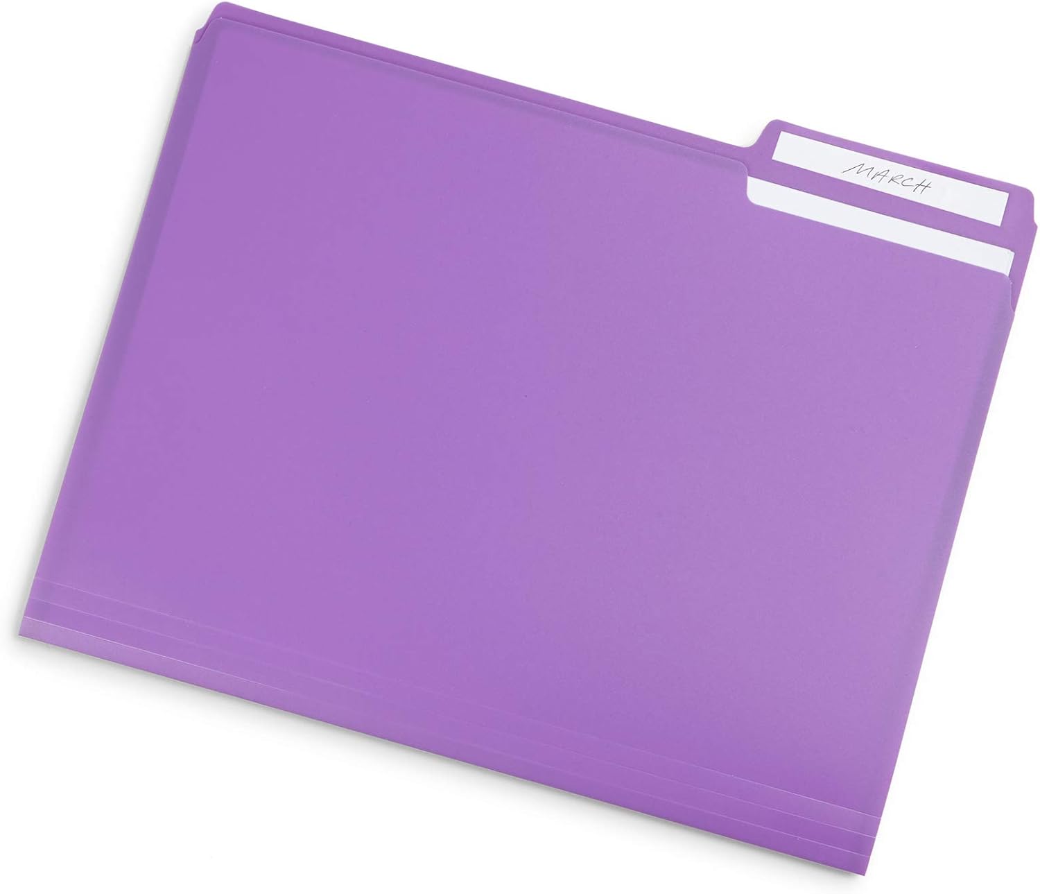 Blue Summit Supplies Plastic File Folders, 1/3 Cut Tab, Heavy Duty Multi Colored Poly Folders, Letter Size, 30 Pack : Office Products