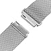 Shangpule Replacement Bands for Withings Nokia Steel HR Tracker, Stainless Steel Metal Bracelet Strap for Withings Nokia Steel HR 40mm/36mm (Milanese Silver, 36mm)