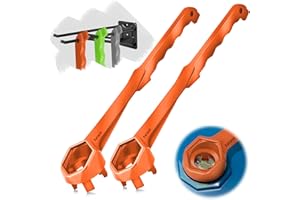 Drum Wrench 2Packs, Aluminum Gallon Bung Wrench Barrel Dung Wrench Drum Opener Tool for Opening 10 15 20 30 50 55 Gallon Drum
