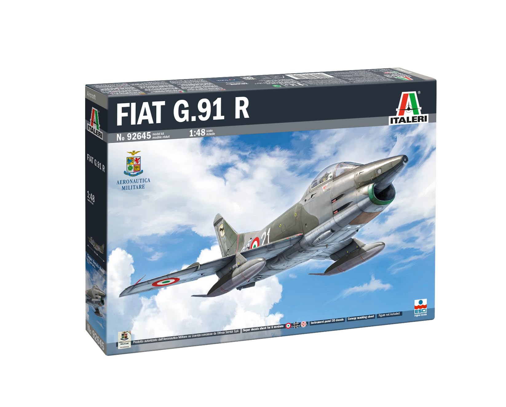 Italeri 92645 Fiat G.91 R1 1:48 Model Kit