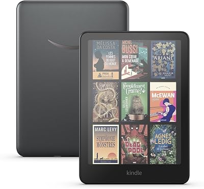 Kindle Colorsoft Signature Edition 32 Go (modèle 2024) : avec écran couleur, éclairage avant à réglage automatique, charge sans fil et grande autonomie (noir métallisé)
