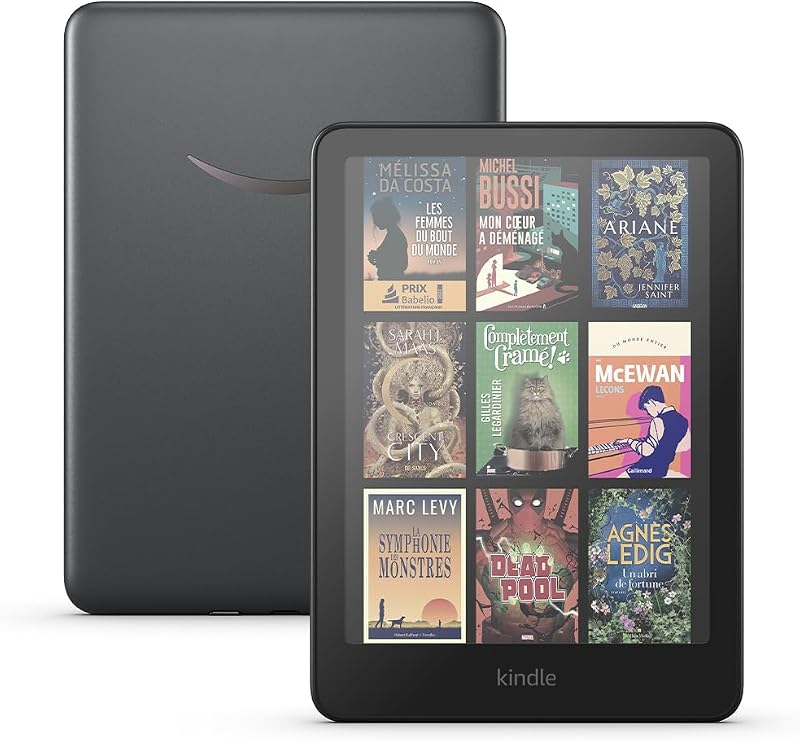 Kindle Colorsoft Signature Edition 32 Go (modèle 2024) : avec écran couleur, éclairage avant à réglage automatique, charge sans fil et grande autonomie (noir métallisé)