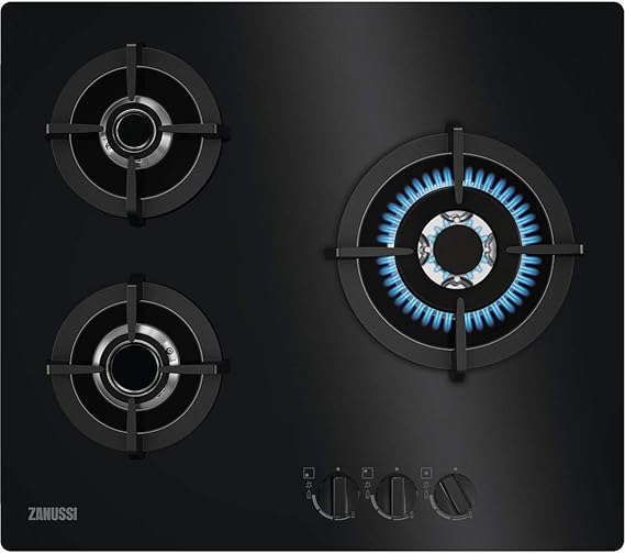 Zanussi Plaque à gaz 3 quemadores Noir Amazon.fr Gros électroménager