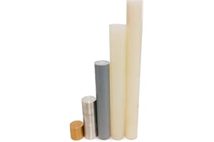 GSC International DNRDST-05 Density Rod Set – Five Equal Mass Rods of Different Materials – PVC Brass Polyethylene Aluminum and Nylon – Physics Density and Mass Experiment Kit for Classroom or Lab