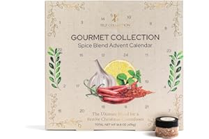 TILZ COLLECTION Spices Advent Calendar 2025 – 24 Days, Spices And Seasonings Sets, Spices Gift Set |Christmas, Food Advent Calendar For Adult, Birthday, Cooking Gifts For Women, Men |Chicken Seasoning, Beef, Bbq Rub