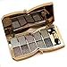 Tmalltide Natural Nudes Professional 10 Colors Diamond Bright Colorful Eye Shadow Super Flash Shimmer Eyeshadow Palette with Brush &Mirror