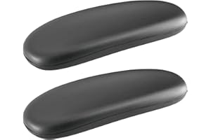 YsXoWiui 2 Pieces Gaming Chair Armrest Replacement, Easy Installation, and Simple Black PU Leather Universal Accessories, 25.