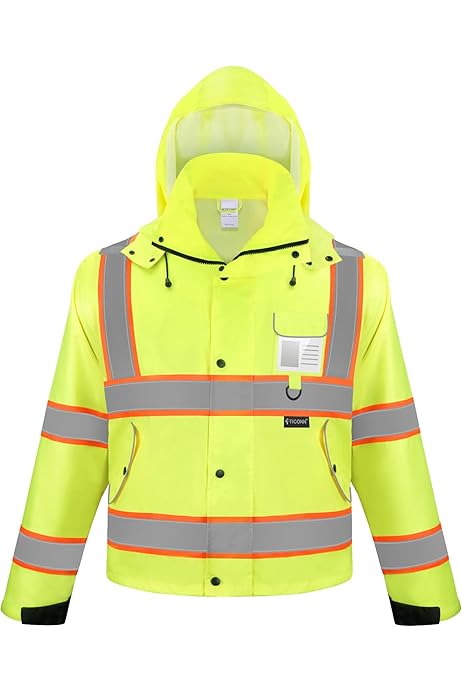 Reflective Jacket Hi Vis Rain Jacket Pioneer Safety Ripstop Rain