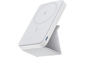 Anker 622 Magnetic Battery (MagGo), 5,000mAh Foldable Magnetic Wireless Portable Charger with Stand and USB-C Port (On The Si