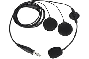 Yosoo 7.1mm Stereo Sound Wireless Headphones for Motorcycle Helmets Hands Calls and Music for Riding Enthusiasts