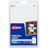 Avery 05440 Removable Multi-Use Labels, 1 1/2 x 3, White, 150/Pack