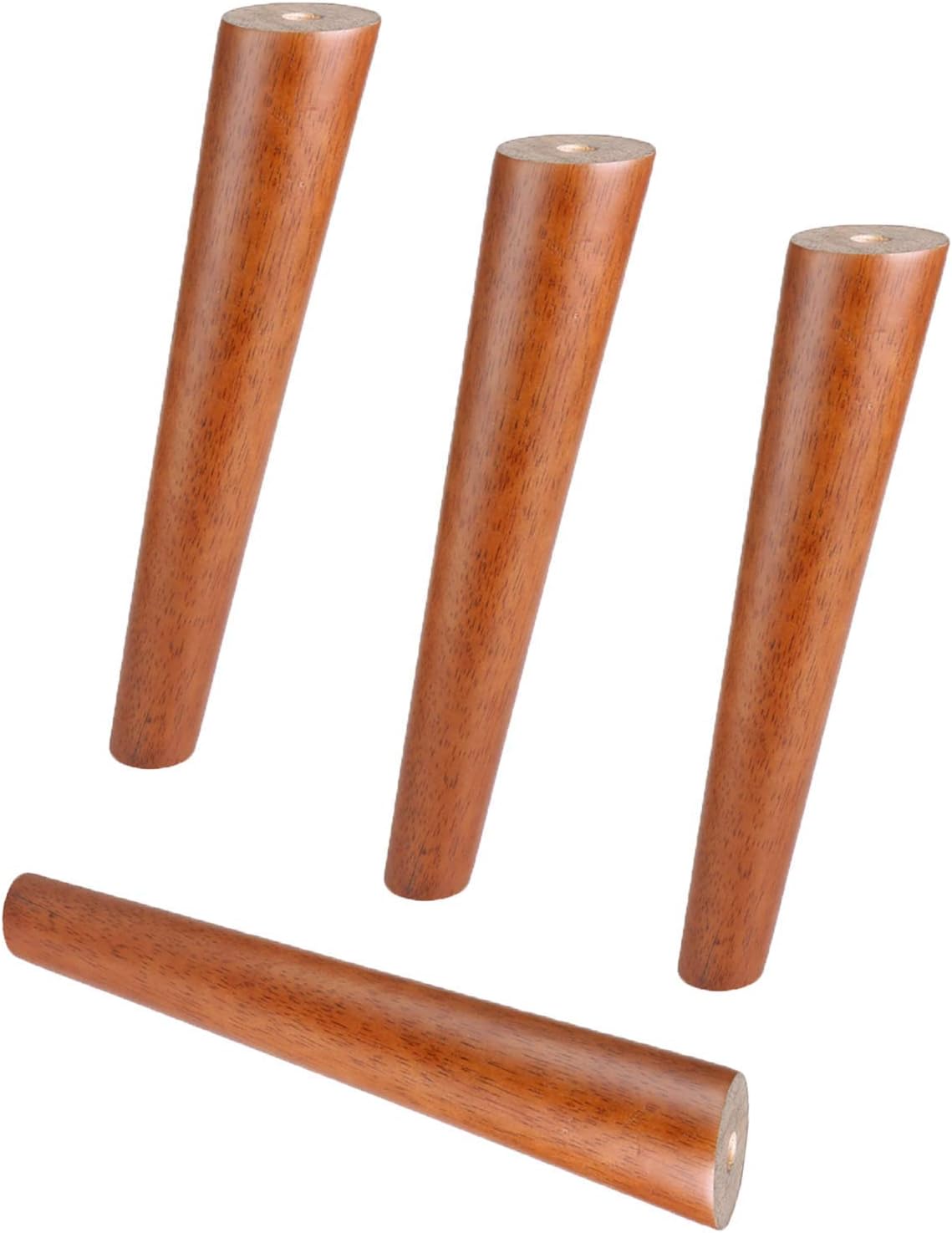 4 Pieces Furniture Support Legs Wood Furniture Feet Oblique Cone
