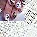 5 Sheets Self Adhesive Nail Art Stickers Decal Luxury Nail Designers Nails Logo Nail Decal...