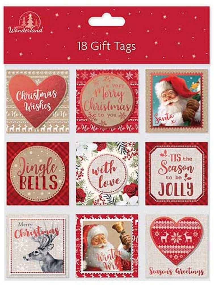 18 Traditional Christmas Handcrafted Gift Tags