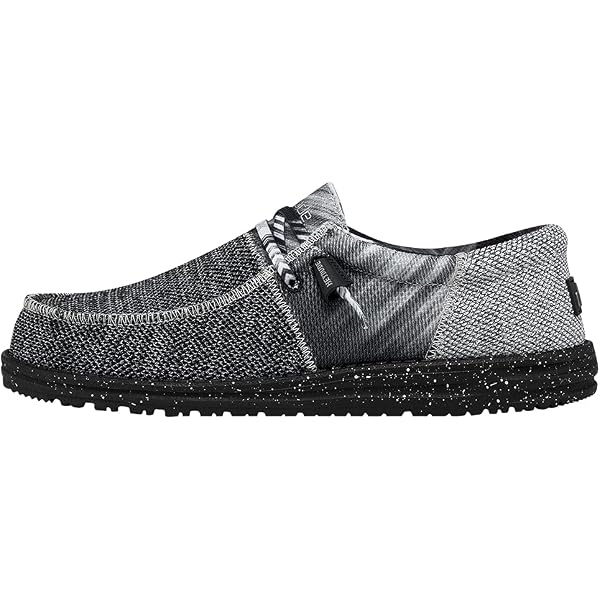 NEW HEY DUDE men\'s wally sox tri shoes in fans black and silver Hey Dude Wally Sox Tri Fans Navy White main image 3