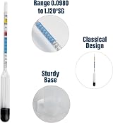 Thermometer World Home Brew Hydrometer with 100ml Trial Jar Kit view 3
