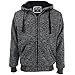 Marled Heavyweight Sherpa Lined Fleece Hoodies For Men Full Zip Plus Size Big and Tall Sweatshirts Jackets