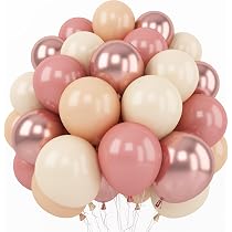 Amazon.com: Retro Blush Pink Balloons, 60 Packs 12 Inch Dusty Pink ...
