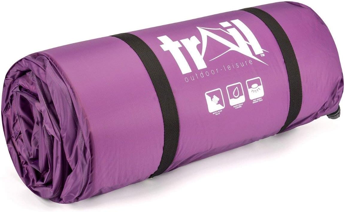 trail outdoor leisure Double Self Inflating Camping Mat Inflatable Sleeping Roll Mattress 5cm Thick