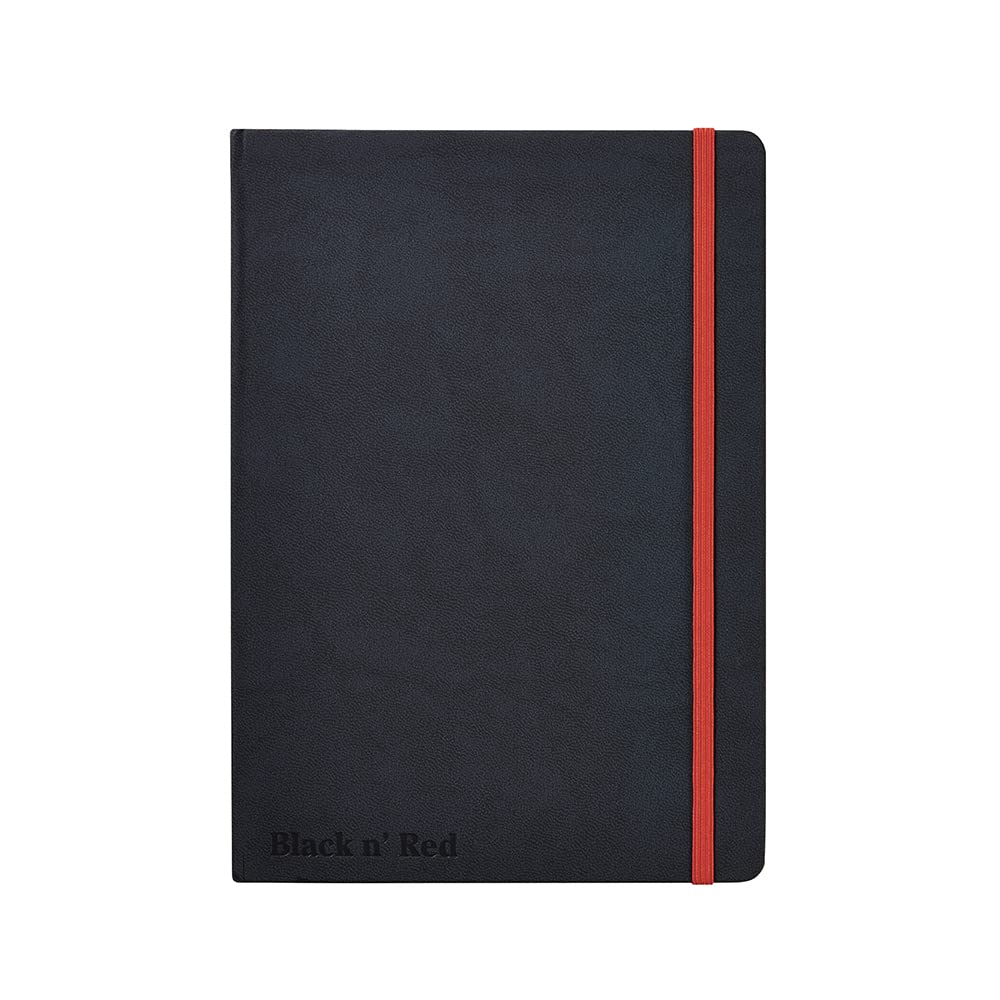 Oxford Black N' Red, Journal, A5 Notebook Casebound, Lined & Numbered, 144 Page
