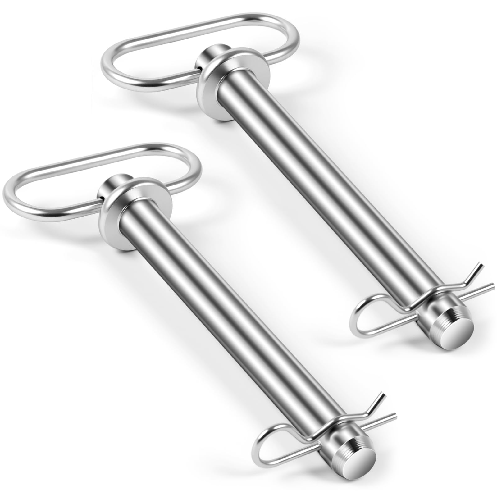 Photo 1 of ***(MISSING 1)***MorningRo 2 Pcs Trailer Hitch Pins and Clip 3/4 x 6 1/4 Inch Clevis Pin with Handles Tractor Accessories for Towing Tractors, RV, Truck Lawn Mower, Boat, Car, Truck, Farm