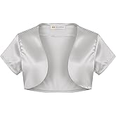 BOLEROSE Girls Satin Short Sleeve Bolero Childrens Kids Shrug