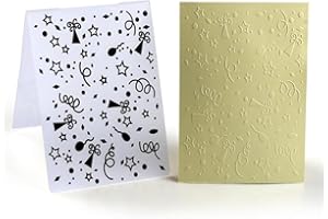 XIXI arriettycraft Fireworks Star dot Plastic Embossing Folders for Card Making Scrapbooking DIY Album Card Tool Plastic Template … (Fireworks)