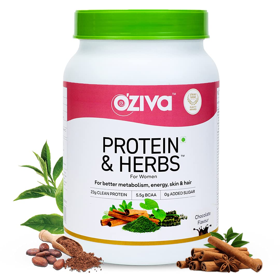 OZiva Protein & Herbs, Women, (Natural Protein Powder with Ayurvedic