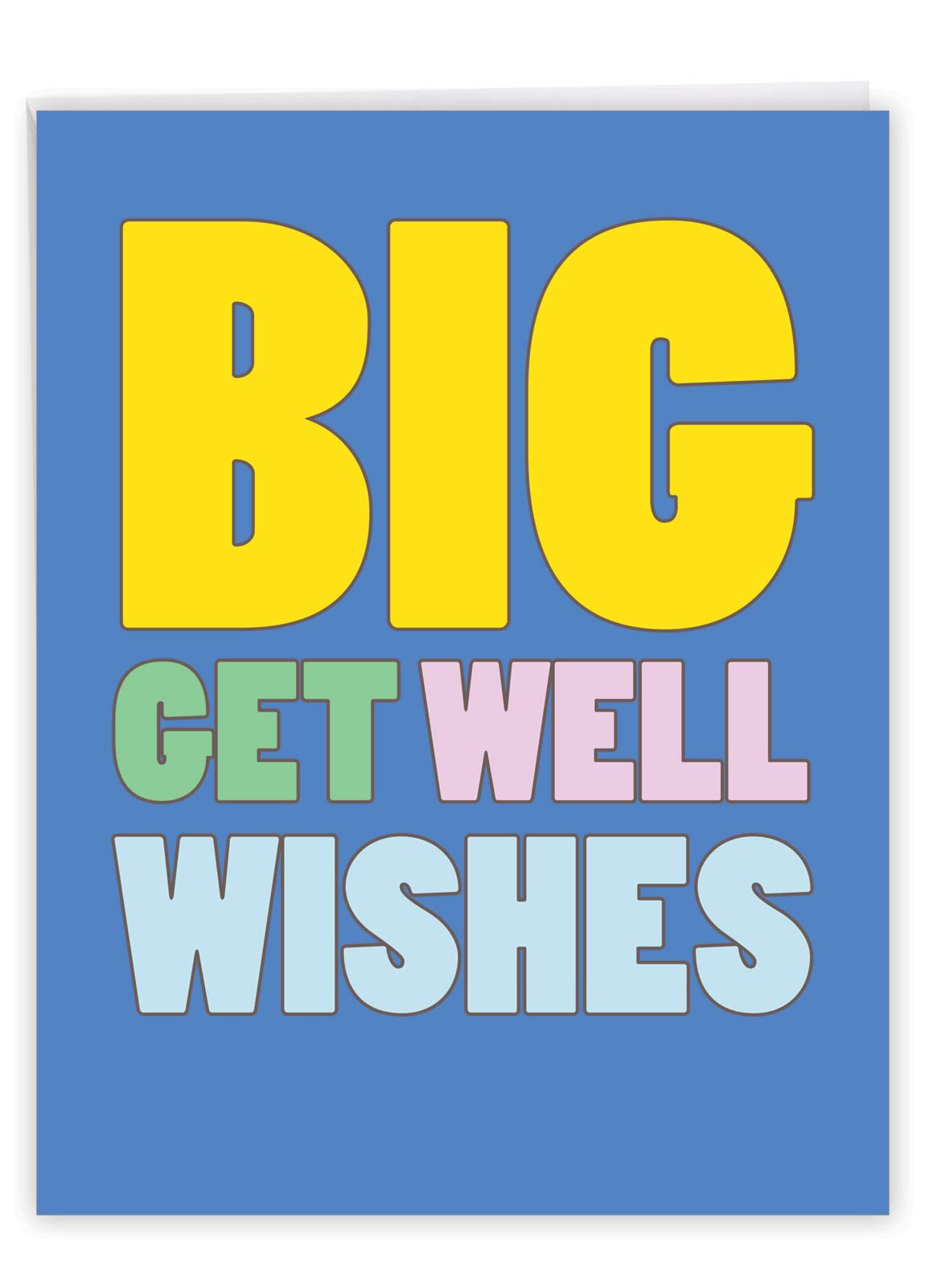 J2721GWG Jumbo Funny Get Well Card: Big Get Well Wishes With Envelope (Extra Large Version: 8.5'' x 11'')