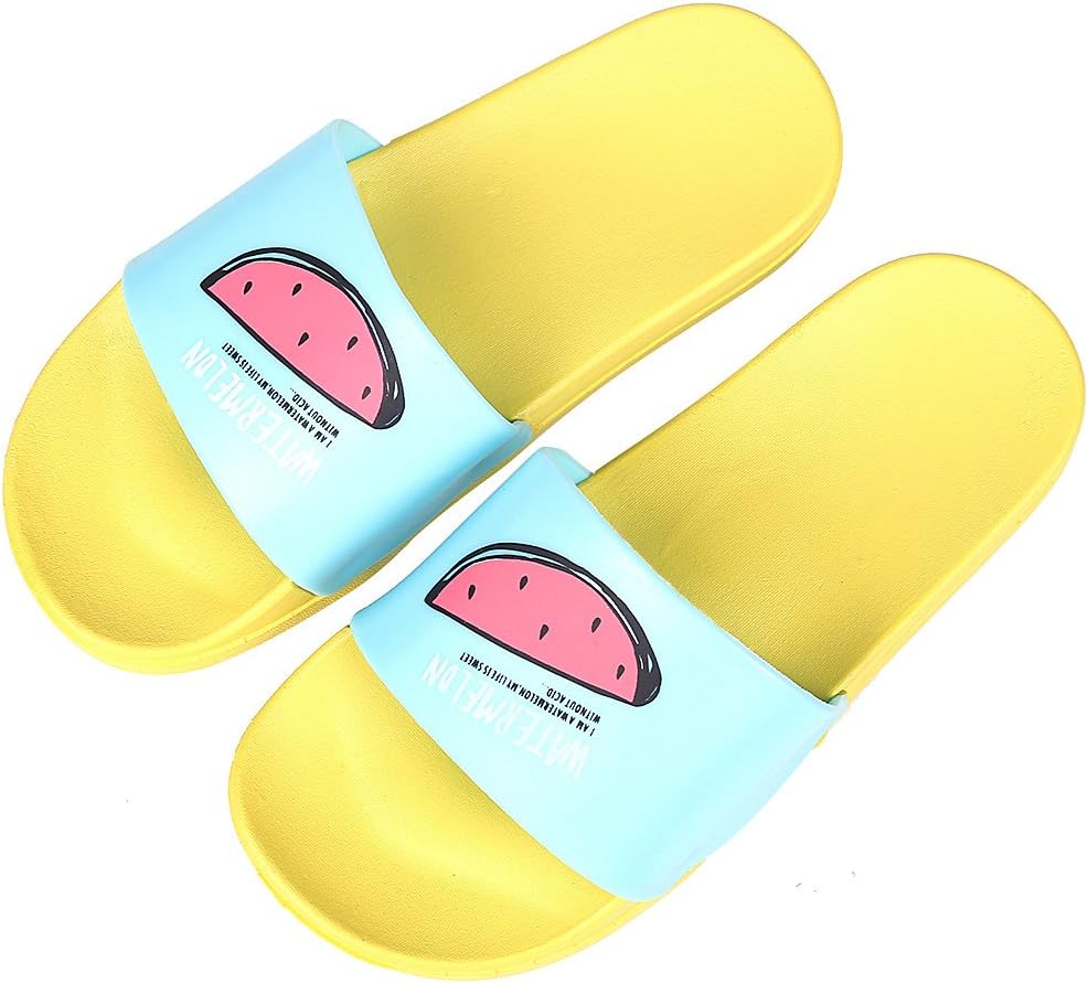 Cute Fruit House Slippers Boys Girls Family Shower Slide Anti-Slip Bath Slippers BK30 Yellow