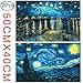 2 Pack 5D DIY Diamond Painting Full Drill Kit Starry Night 5D Full Diamond Embroidery Rhinestone Painting Kit 5D Decorating Wall Stickers, Starry Sky (50 × 40 cm) by Standie