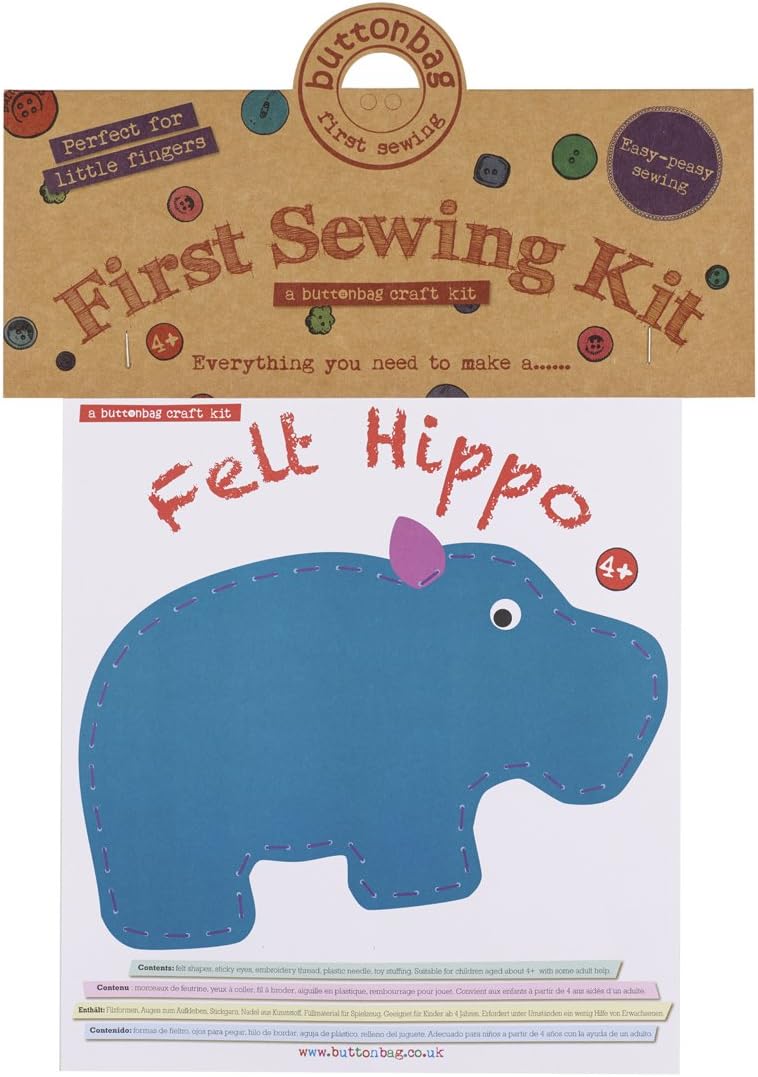 Buttonbag Hippo First Sewing kit