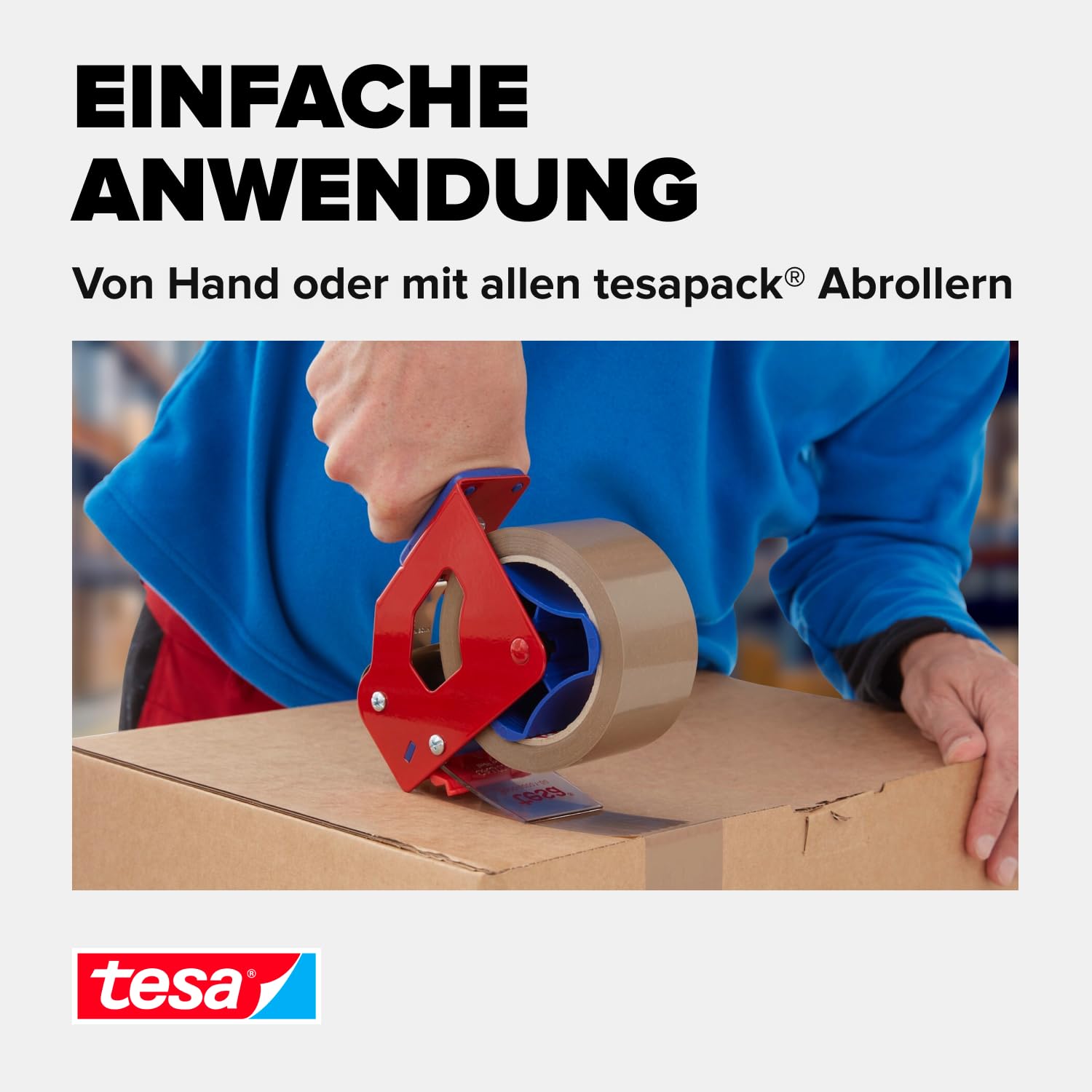 tesa tesapack im 6er Pack - Geräuscharmes Paketklebeband zum Verpacken von Paketen und Versandschachteln - braun - 6 Rollen je 66 m 4