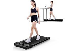 2024 Newest MJWW Walking Pad Treadmill with 300 Lb Capacity, Mini Under Desk Treadmill for Home&Office, 2.5HP Walking Treadmill with Smart APP, Remote Control LED Display